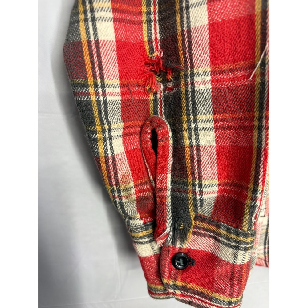 Woolrich Button-Up Shirt Mens Multicolor Plaid Flannel Western Long Sleeve Small - Picture 5 of 10
